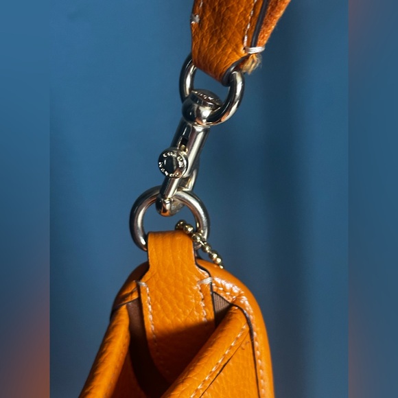 Coach Dempsey File Vibrant Orange Crossbody Bag - Picture 9 of 14